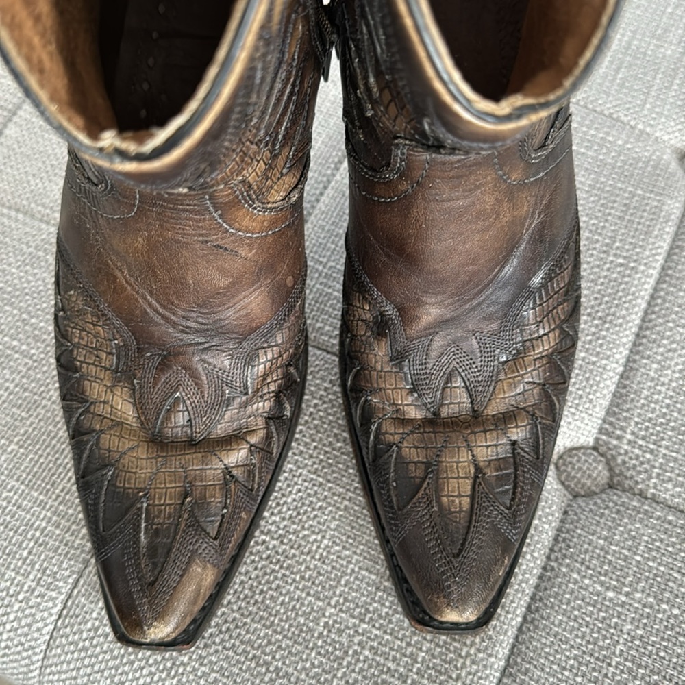 Ariat Brown Western Ankle Boots - Picture 8 of 10